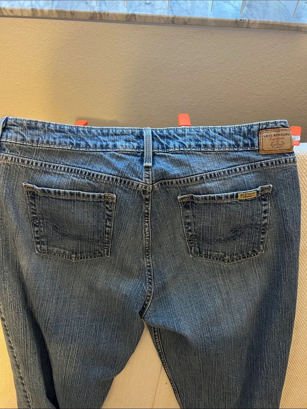 Levi’s Strauss Women’s Low Rise Boot Cut Jeans in Blue Denim